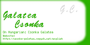 galatea csonka business card